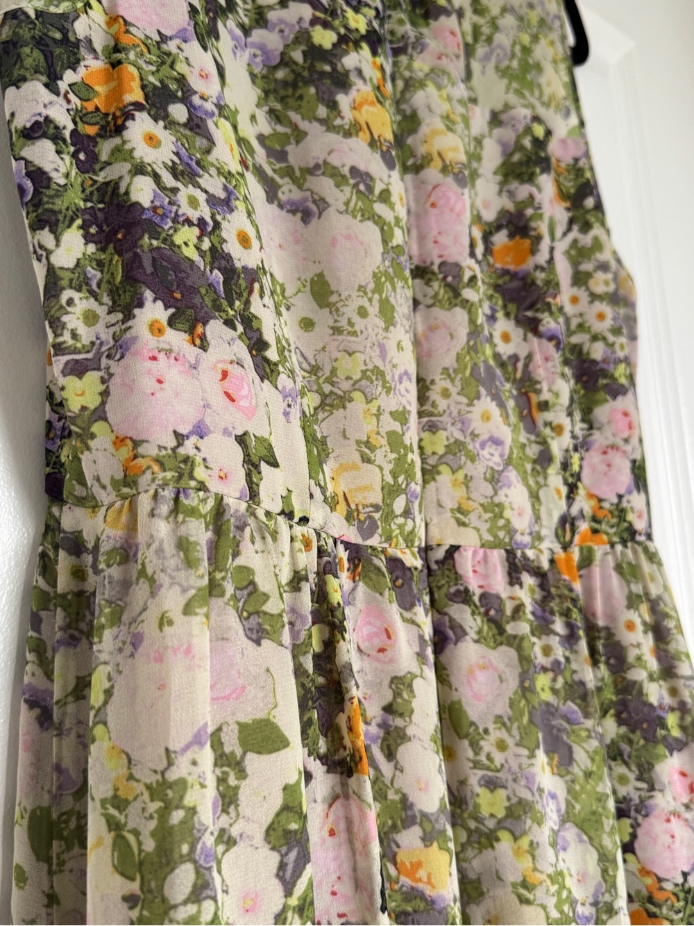 Vintage MADEWELL Maxi Dress Rare Watercolor Floral Garden Botanical Size 12 NWT - Picture 9 of 15